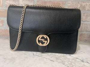 Black Gucci Interlocking G shoulder bag